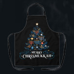 Merry Chrismukkah Joodse feestdag Chanoeka Schort<br><div class="desc">Vrolijk Chrismukkah Joodse feestdag Chanoeka Religieus</div>
