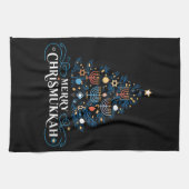 Merry Chrismukkah Joodse feestdag Chanoeka Theedoek (Horizontaal)