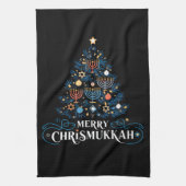 Merry Chrismukkah Joodse feestdag Chanoeka Theedoek (Verticaal)