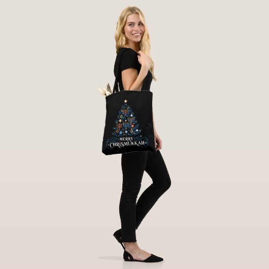 Merry Chrismukkah Joodse feestdag Chanoeka Tote Bag (Op model)