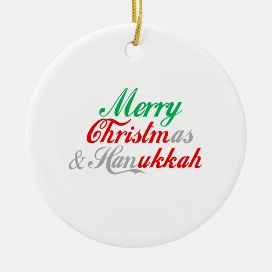 Merry Chrismukkah Keramisch Ornament (Voorkant)