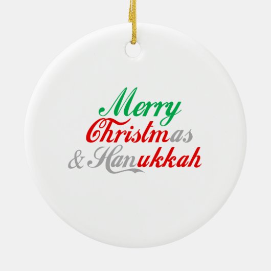 Merry Chrismukkah Keramisch Ornament (Achterkant)
