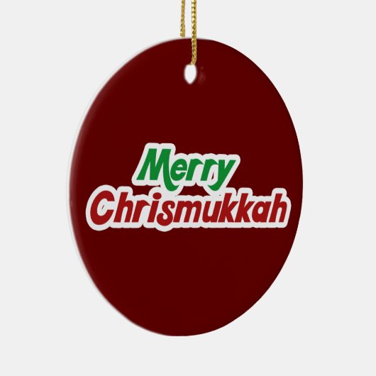 Merry Chrismukkah Keramisch Ornament (Rechts)