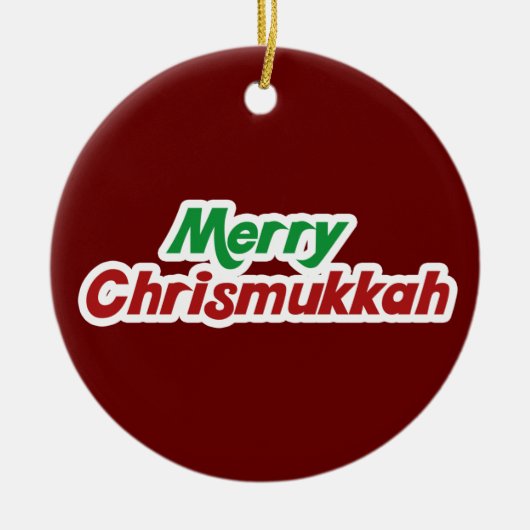 Merry Chrismukkah Keramisch Ornament (Voorkant)