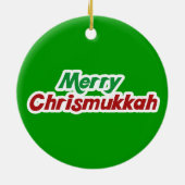 Merry Chrismukkah Keramisch Ornament (Achterkant)