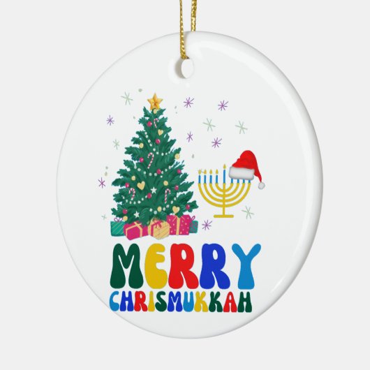 Merry Chrismukkah Keramisch Ornament (Links)