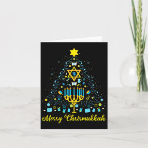 Merry Chrismukkah Menorah Kerstboom Chanoeka Kaart