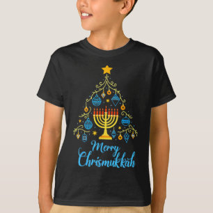 Merry Chrismukkah Menorah Kerstboom Chanoeka T-shirt