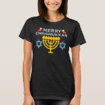 Merry Chrismukkah Menorah Star van David Kerstmis T-shirt<br><div class="desc">Merry Chrismukkah Shirt,  Menorah Star van David Shirt,  Funny Kerstmis Shirten,  Holiday Shirt,  Funny Xmas Shirt,  Gift for Men,  Gift for Women</div>