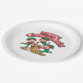 Merry Chrismukkah met Elves en Dreidels Papieren Bordje (Gekanteld)
