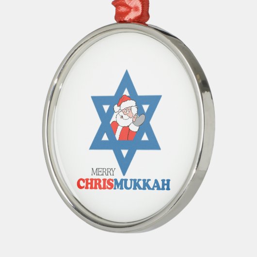 Merry Chrismukkah - Metalen Ornament (Links)
