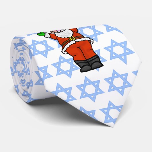 Merry Chrismukkah Necktie met Santa Stropdas (Opgerold)