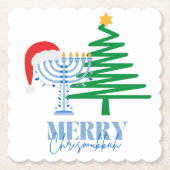 Merry Chrismukkah Party Decor Paper Onderzetter (Voorkant)