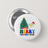 Merry Chrismukkah Ronde Button 5,7 Cm (Voorkant /achterkant)