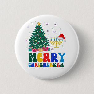 Merry Chrismukkah Ronde Button 5,7 Cm