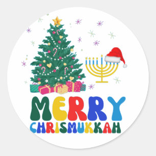 Merry Chrismukkah Ronde Sticker