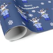 Merry Chrismukkah Santa Wrapping Paper Cadeaupapier (Rol Hoek)