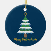 Merry Chrismukkah Schattige Chanoeka Christmas Keramisch Ornament (Voorkant)