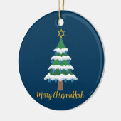 Merry Chrismukkah Schattige Chanoeka Christmas Keramisch Ornament (Links)
