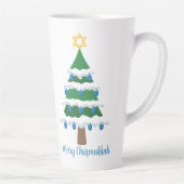 Merry Chrismukkah Schattige Chanoeka Christmas Latte Mok (Rechts)