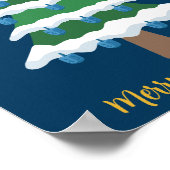 Merry Chrismukkah Schattige Chanoeka Christmas Poster (Hoek)