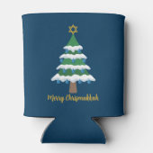 Merry Chrismukkah Schattige Chanoeka Kerstfeest Blikjeskoeler (Achterkant)