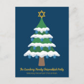 Merry Chrismukkah Schattige Chanoeka Kerstfeest Uitnodiging Briefkaart (Voorkant)