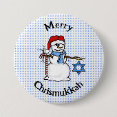 Merry Chrismukkah Snowman Button (Voorkant)