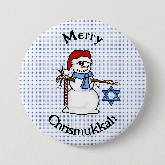 Merry Chrismukkah Snowman Button (Voorkant)