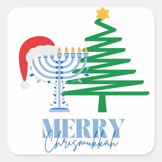 Merry Chrismukkah Sticker (Voorkant)