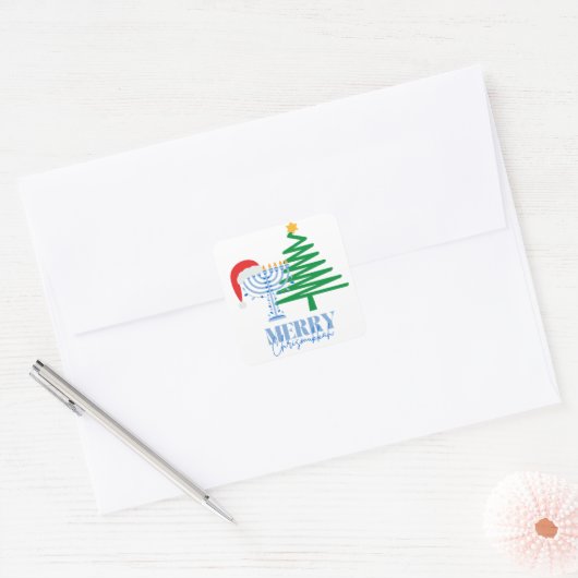 Merry Chrismukkah Sticker (Envelop)