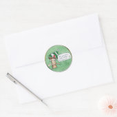 Merry ChrisMUSH Cartoon Mushroom Ronde Sticker (Envelop)