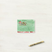 Merry ChrisMUSH Cartoon paddenstoelen Post-it® Notes (Op bureau)