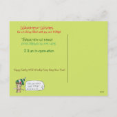 Merry ChrisMUSH Christmas Mushrooms Cartoon Feestdagenkaart (Achterkant)