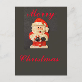 MERRY CHRISRMAS CANDY CANE SANTA BRIEFKAART
