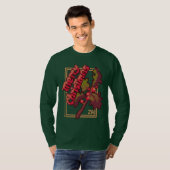 Merry Chrisrmas Holidays Pixel Art T-Shirt (Voorkant volledig)