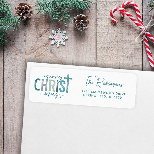 Merry Christ mas Christelijk Boho Custom Familiena Etiket