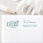 Merry Christ mas Christelijk Boho Custom Familiena Etiket (Insitu)