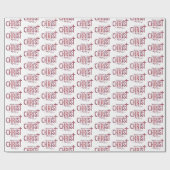 Merry Christ mas Christelijk Religieus Modern Rood Cadeaupapier (Vlak)