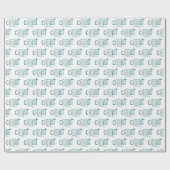 Merry Christ mas Christelijk Religious Boho Blue Cadeaupapier (Vlak)