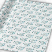 Merry Christ mas Christelijk Religious Boho Blue Cadeaupapier