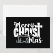 Merry Christ Mas Christelijke KerstJezus Familie Feestdagenkaart (Voorkant / Achterkant)