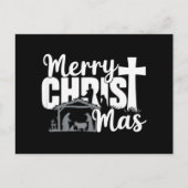 Merry Christ Mas Christelijke KerstJezus Familie Feestdagenkaart (Voorkant)