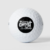 Merry Christ Mas Christelijke KerstJezus Familie Golfballen (Voorkant)