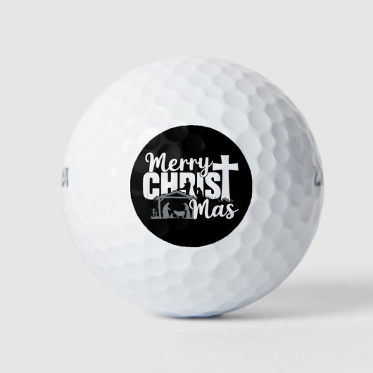 Merry Christ Mas Christelijke KerstJezus Familie Golfballen (Voorkant)