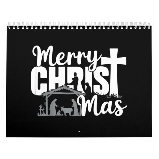Merry Christ Mas Christelijke KerstJezus Familie Kalender (Hoes)