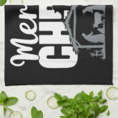 Merry Christ Mas Christelijke KerstJezus Familie Theedoek (Gevouwen)