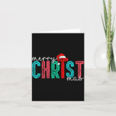 Merry Christ Mas Christian God Matching Christmas  Kaart (Voorkant)