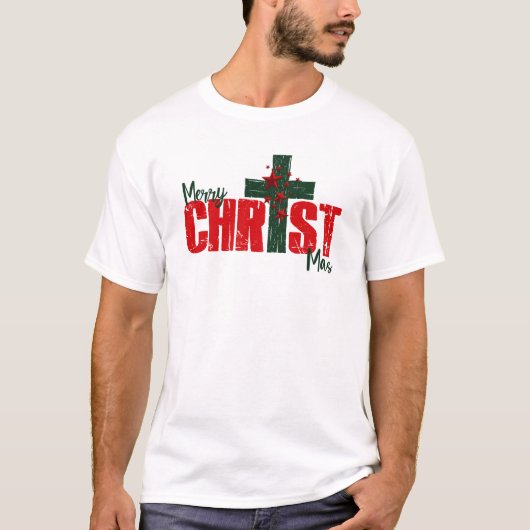 Merry CHRIST MAS Christmas men's t-shirt (Voorkant)
