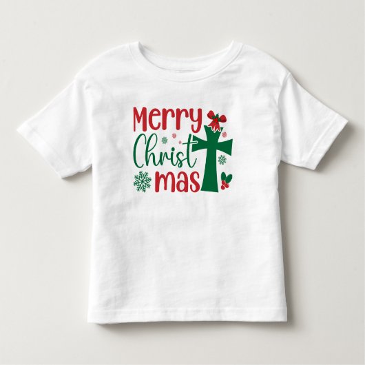 Merry Christ Mas, Kerstmis Kinder Shirts (Voorkant)